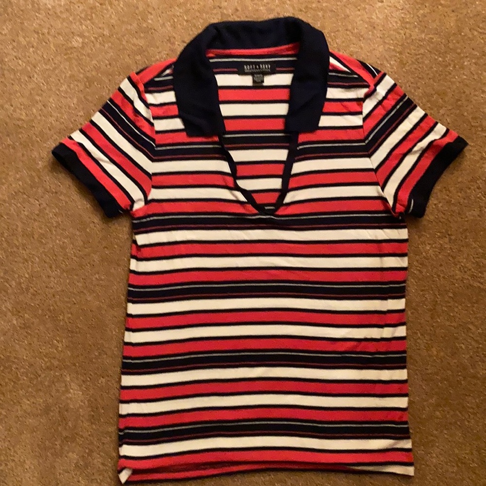 American Eagle Soft and Sexy collared V-Neck polo